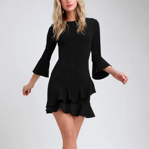 Lulus Black ruffled dress